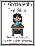 First Grade Math Exit Slips