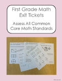 First Grade Math - Exit Tickets for All Math Standards