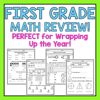 Preview of First Grade Math Final Review