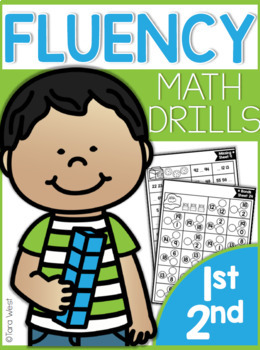Preview of First Grade Math Fluency Drills |GOOGLE™ READY GOOGLE SLIDES™| Distance Learning