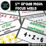 First Grade Math Focus Walls for the Year