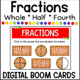 First Grade Math: Fractions - Whole * Half * Fourths * - D