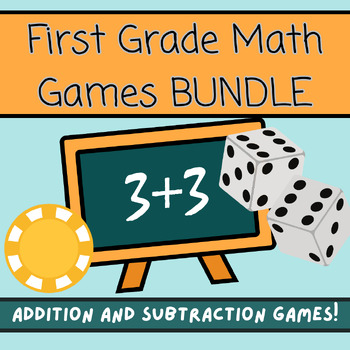 Preview of First Grade Math Games BUNDLE