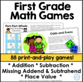 First Grade Math Games - Easy Prep Addition, Subtraction, 