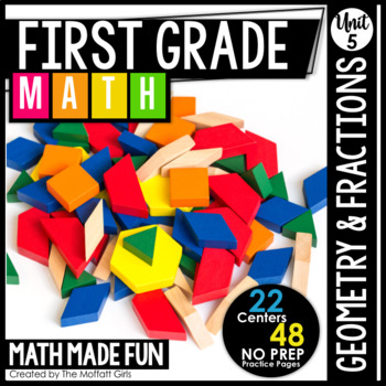 Preview of First Grade Math: Geometry and Fractions