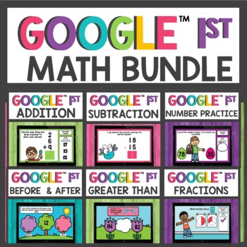 First Grade Math Google Classroom™ Digital Activities by Teaching Superkids