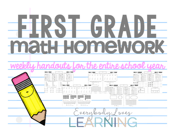 Preview of First Grade Math Homework