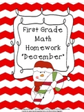 First Grade Math Homework- December