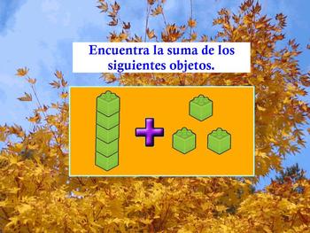 Preview of First Grade Math Q&A Game in Spanish ~ CCSS ~ PROMETHEAN FLIPCHART ~ FUN