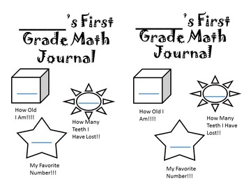 First Grade Math Journal by Work Smarter Not Harder | TpT