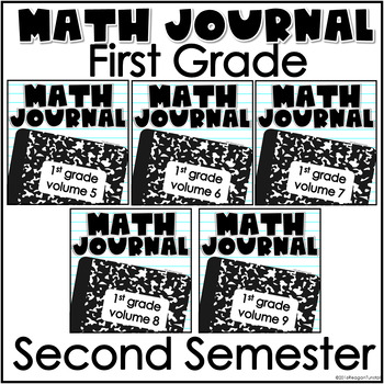 Preview of First Grade Math Journal Bundle 2nd Semester
