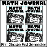 First Grade Math Journal Bundle First Semester