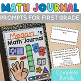 First Grade Math Journal Problems and Printable Prompts Bundle