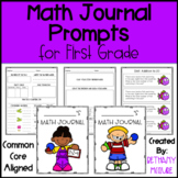 First Grade Math Journal Prompts - Number of the Day and W