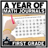 First Grade Math Journal Bundle for Daily Math Review