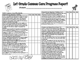 First Grade Math & Language Arts Progress Report (Common Core)