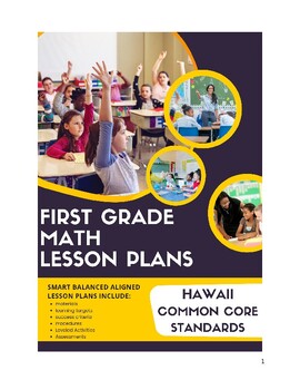 Preview of First Grade Math Lesson Plans - Hawaii Common Core