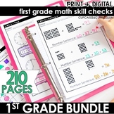 First Grade Math Skill Checks | Full Year Bundle