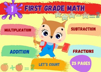 Preview of First Grade Math  Math for Kids  Early Math Skills Addition Worksheet Subtractio