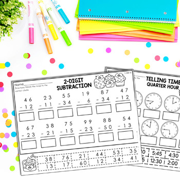 May Math Worksheets | First Grade by Laura Martin | TpT