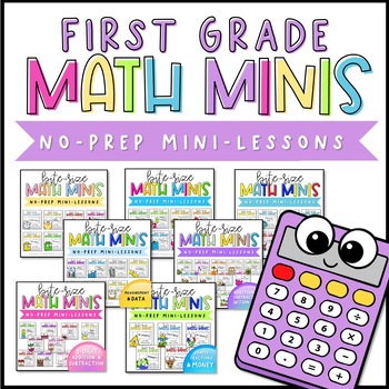 Preview of First Grade Math Mini-Lessons | YEAR-LONG BUNDLE | Google Slides