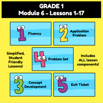Preview of First Grade Math Module 6 Lesson Slides - Lessons 1-17 Original Eureka Aligned