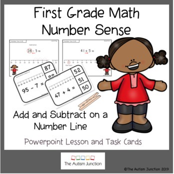 Preview of First Grade Math Number Sense: Add and Subtract on Number Line
