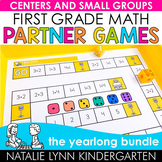 First Grade Math Partner Games | Math Centers + Guided Mat
