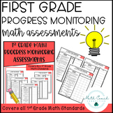 First Grade Math Progress Monitoring Assessments