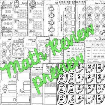 First Grade Math Review - End of Year by Eugenia's Learning Tools