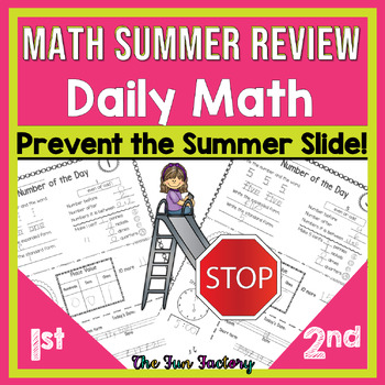 Preview of First Grade Math Review - Daily Math Review - 1st Grade Worksheets