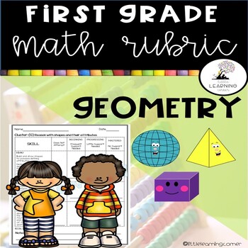 Preview of First Grade Math Rubric | Geometry Shapes Assessment