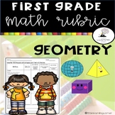 First Grade Math Rubric | Geometry Shapes Assessment