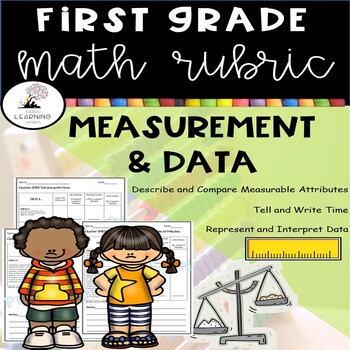 Preview of First Grade Math Rubric | Measurement and Data Assessments