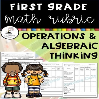 Preview of First Grade Math Rubric | Operations and Algebraic Thinking Assessments