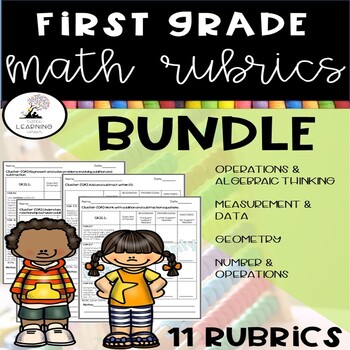 Preview of First Grade Math Rubrics Bundle | Assessments Data Collection