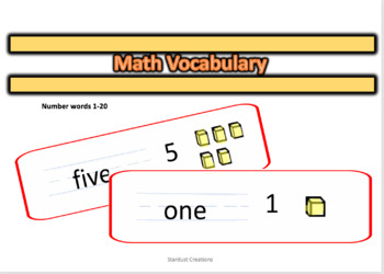 Preview of First Grade Math Spelling Number Words