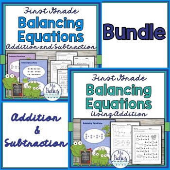 Preview of First Grade Math Balancing Equations Bundle