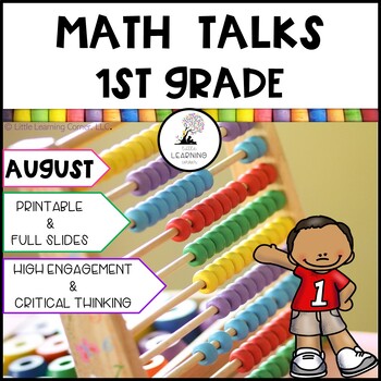 Preview of First Grade Math Talks - August - Digital and Printable