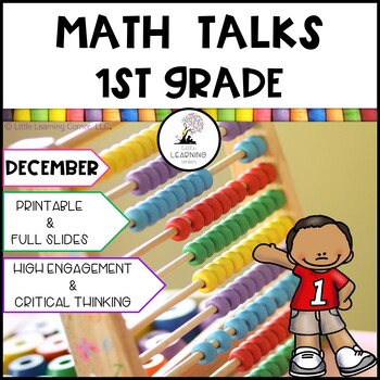 Preview of First Grade Math Talks - DECEMBER - Digital and Printable