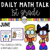 First Grade Math Talks - June - Digital and Printable