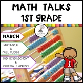 First Grade Math Talks - March - Digital and Printable