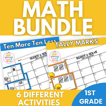 Preview of First Grade Math Centers Bundle: All Year Practice & Reinforcement