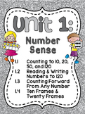 First Grade Math Unit 1: Number Sense, Counting Forward, T