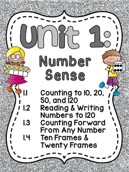 Preview of First Grade Math Centers: Number Sense, Counting Forward, Ten Frames (and more!)