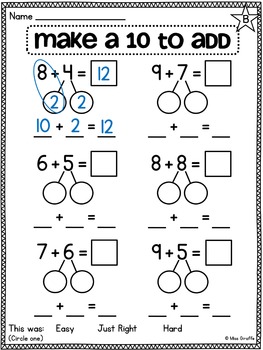 First Grade Math Unit 10: Addition Fact Fluency, Adding 10, Making 10