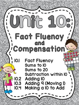 Preview of First Grade Math Centers Unit Addition Fact Fluency, Adding 10, Making 10 to Add