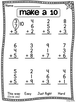First Grade Math Unit 12 Adding 3 Numbers by Miss Giraffe ...