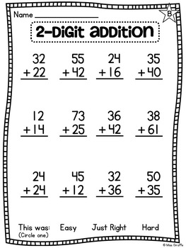 First Grade Math Unit 13 for 2 Digit Addition and ...