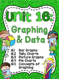 First Grade Math Unit 16 Graphing and Data Analysis Activities Worksheets Games